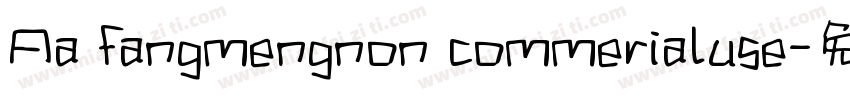 Aa fangmengnon commerialuse字体转换